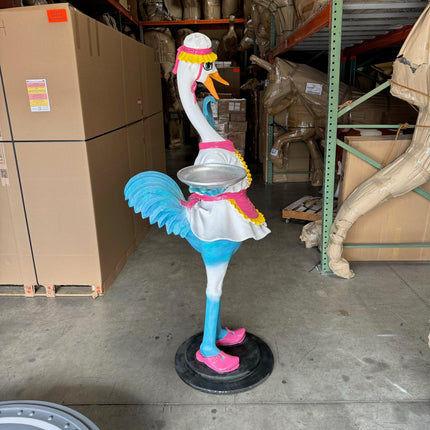 Pre-Owned Mother Goose Bird Stork Statue