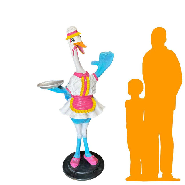 Pre-Owned Mother Goose Bird Stork Statue