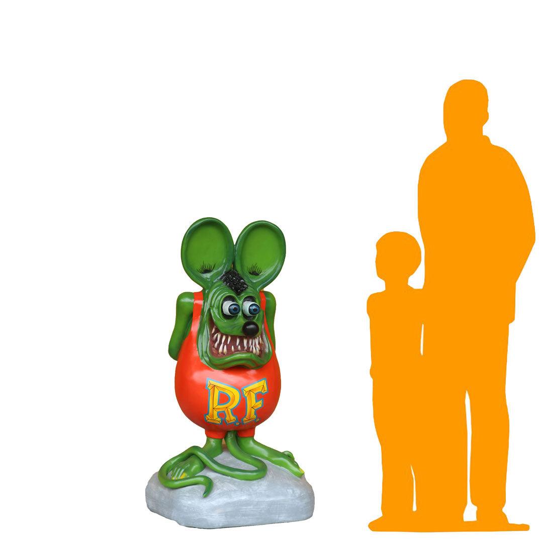 生産終了　モデル　RAT FINK STANDING STATUE 箱付き 楽天市場】Rat Fink Standing Statue ラットフィンク