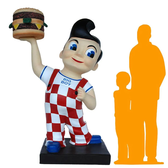 Large Boy Holding Hamburger Statue LM Treasures - A