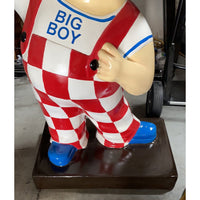 Boy Holding Hamburger Statue