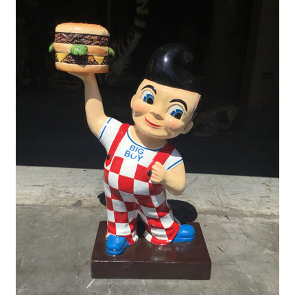 Boy Holding Hamburger Statue - LM Treasures 