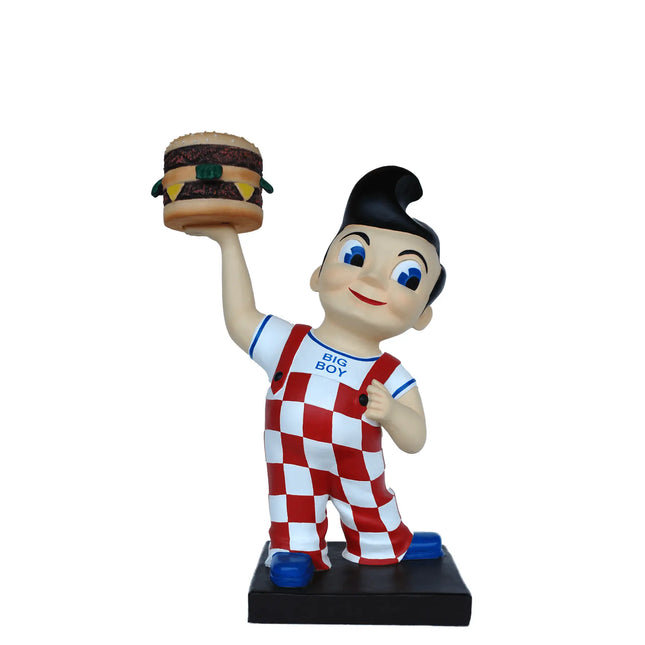 Small Boy Holding Hamburger Statue LM Treasures - A
