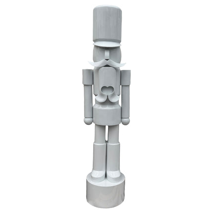 Pre-Owned Nordstrom White Nutcracker Standing Life Size Statue