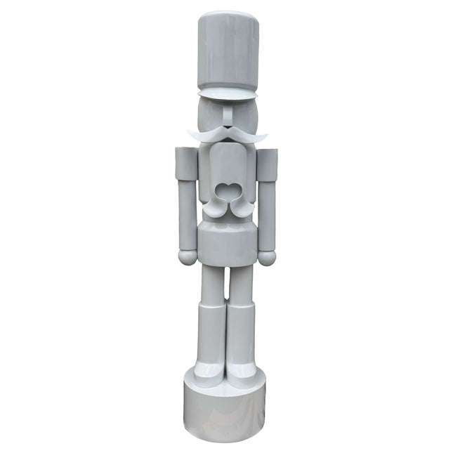 Pre-Owned Nordstrom White Nutcracker Standing Life Size Statue