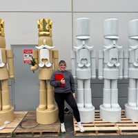 Pre-Owned Nordstrom Wood Nutcracker Life Size Statue