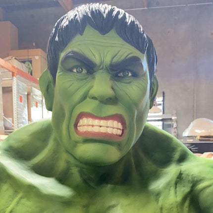Angry Green Man Standing Superhero Life Size Statue