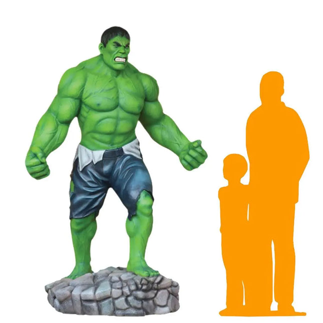 Angry Green Man Standing Superhero Life Size Statue LM Treasures - A