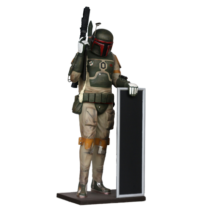 Green Boba Space Trooper Menu Board Life Size Statue - LM Treasures 