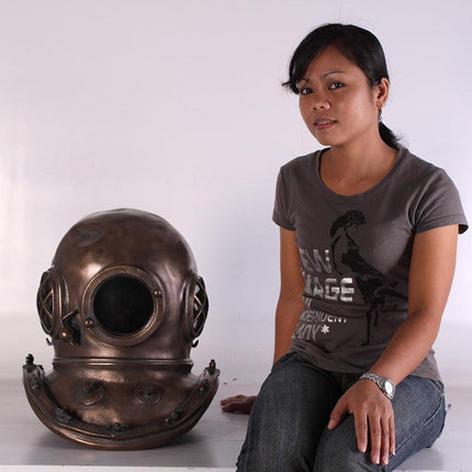 Diver Helmet Table Top Statue
