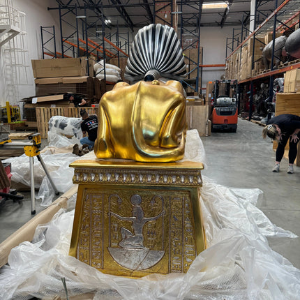 Egyptian Sphinx on Base Life Size Statue