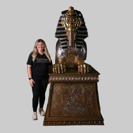 Egyptian Sphinx on Base Life Size Statue LM Treasures - H