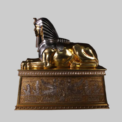 Egyptian Sphinx on Base Life Size Statue LM Treasures - H