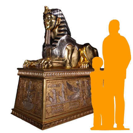 Egyptian Sphinx on Base Life Size Statue LM Treasures - H