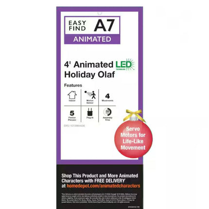 Animated LED Olaf Light Up Snowman Statue LM Treasures - P