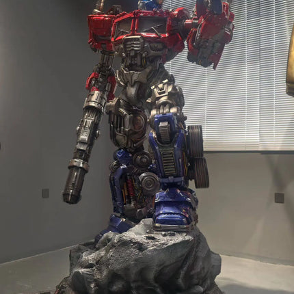 Optimus Prime on Rock Base Life Size Statue LM Treasures - IS