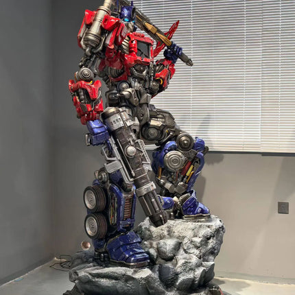 Optimus Prime on Rock Base Life Size Statue LM Treasures - IS