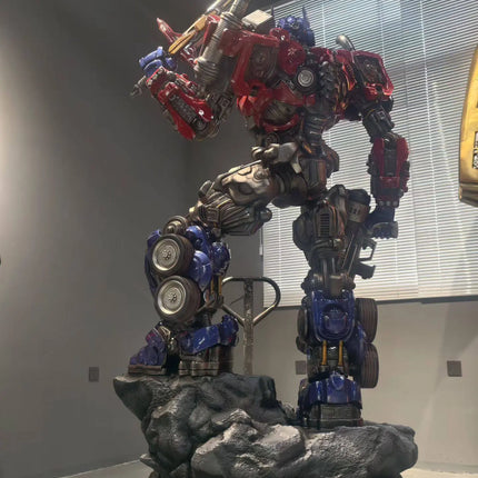 Optimus Prime on Rock Base Life Size Statue LM Treasures - IS