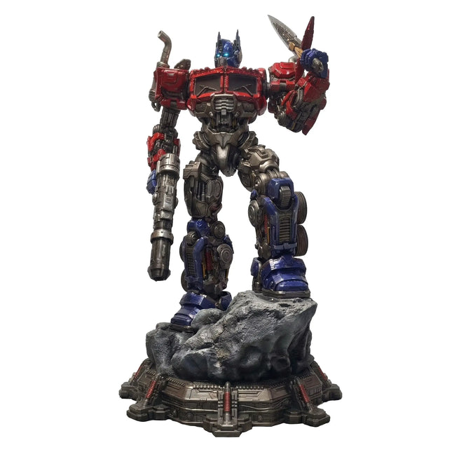 Optimus Prime on Rock Base Life Size Statue LM Treasures - IS