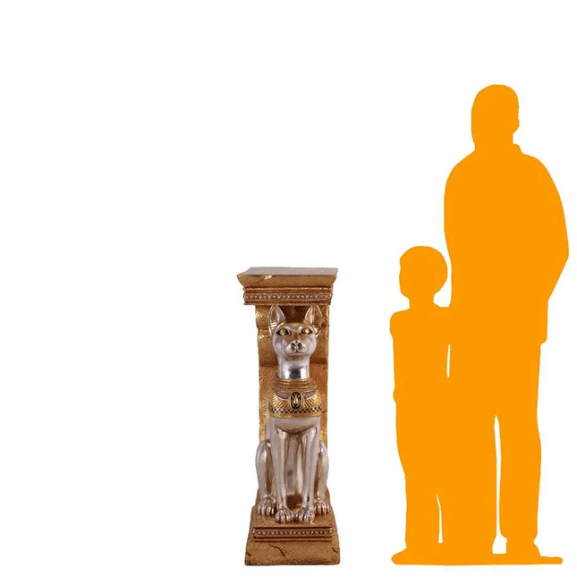 Egyptian Bastet Cat Pillar Life Size Statue LM Treasures - H