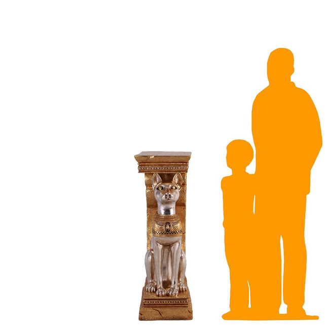 Egyptian Bastet Cat Pillar Life Size Statue - LM Treasures 