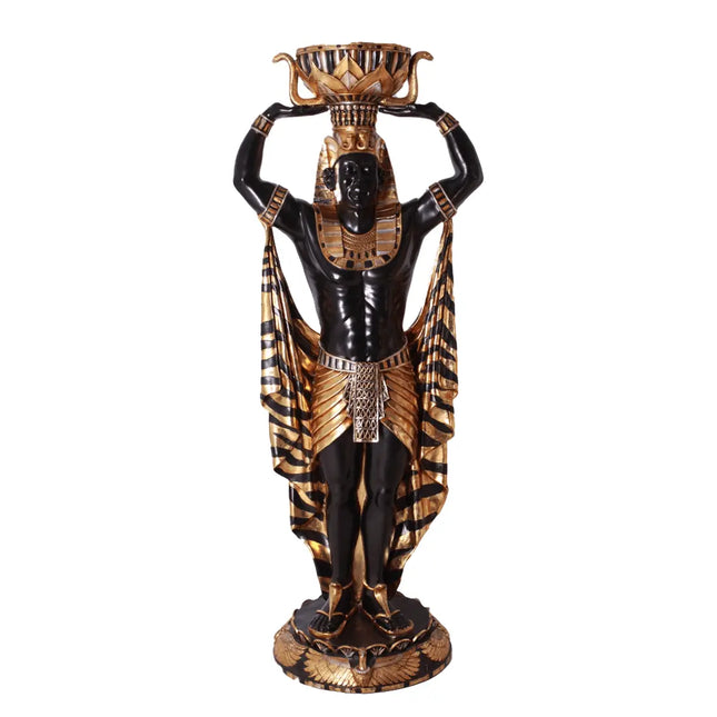 Egyptian Plant Holder Male Life Size Statue LM Treasures - H