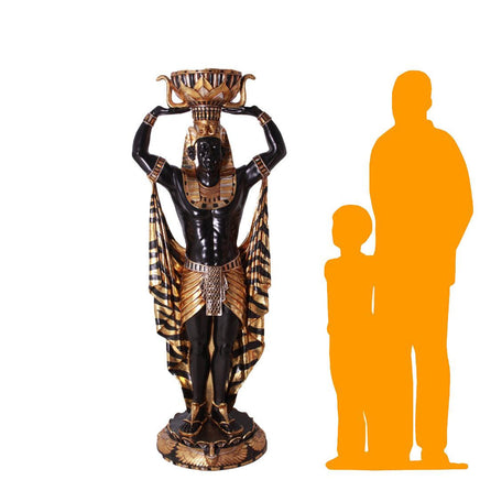 Egyptian Plant Holder Male Life Size Statue - LM Treasures 