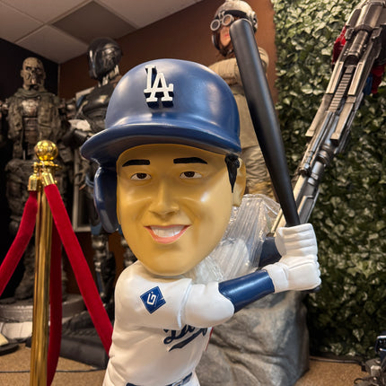 LA Dodgers Shohei Ohtani Batting in White Bobblehead Statue
