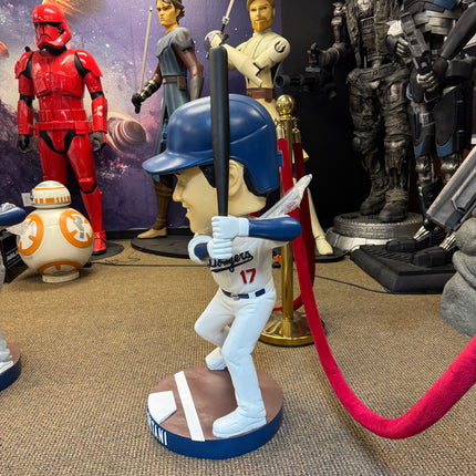 LA Dodgers Shohei Ohtani Batting in White Bobblehead Statue