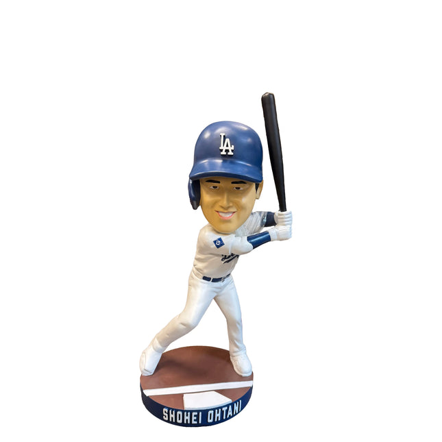 LA Dodgers Shohei Ohtani Batting in White Bobblehead Statue LM Treasures - P