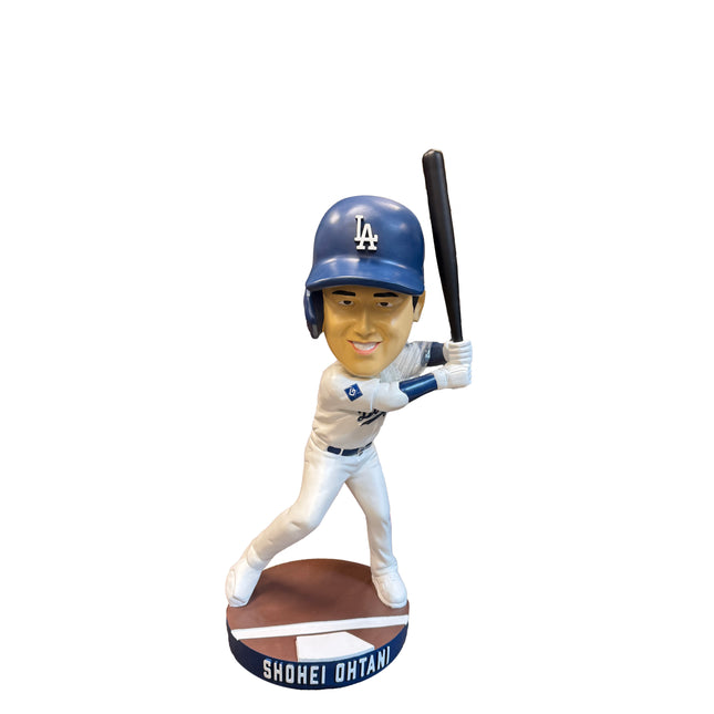 LA Dodgers Shohei Ohtani Batting in White Bobblehead Statue