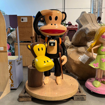 Paul Frank Julius the Monkey with Giraffe Life Size Statue LM Treasures - P