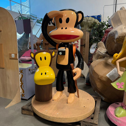 Paul Frank Julius the Monkey with Giraffe Life Size Statue LM Treasures - P
