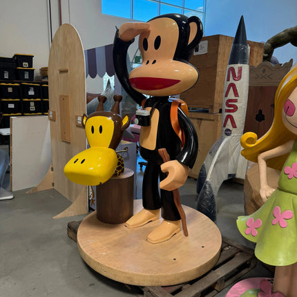Paul Frank Julius the Monkey with Giraffe Life Size Statue LM Treasures - P