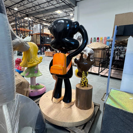 Paul Frank Julius the Monkey with Giraffe Life Size Statue LM Treasures - P
