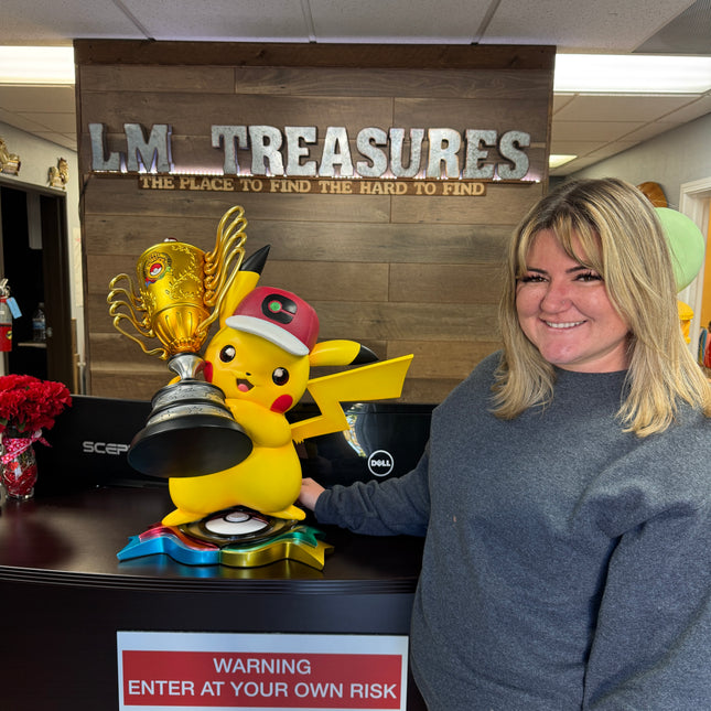 Pokemon World Champion Pikachu Life Size Statue