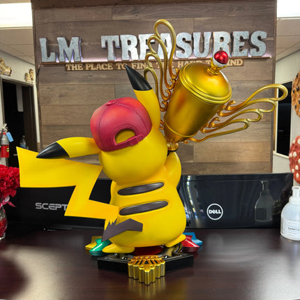 Pokemon World Champion Pikachu Life Size Statue LM Treasures - PCS