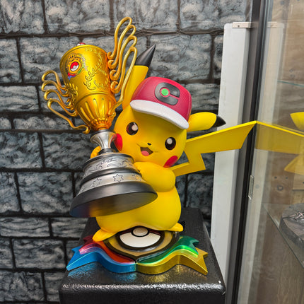 Pokemon World Champion Pikachu Life Size Statue