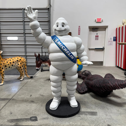 Tire Man Waving Life Size Statue LM Treasures - A