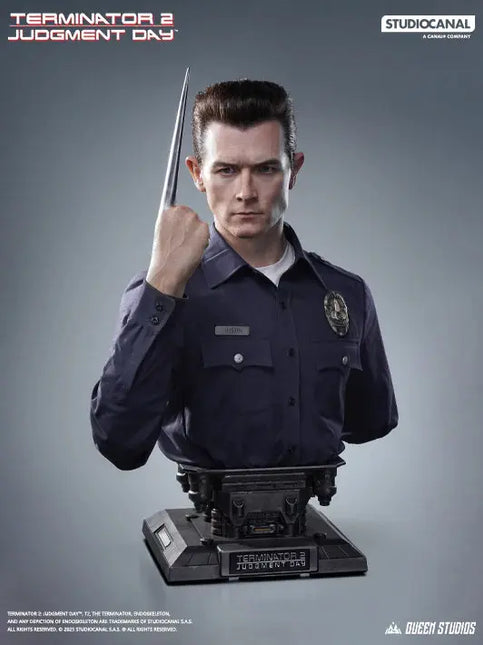 Terminator 2 T-1000 Life Size Bust Statue (Robert Patrick) Queen Studios LM Treasures - QS