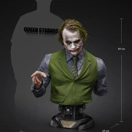 The Dark Knight Joker Life Size Bust Statue (Heath Ledger) Queen Studios LM Treasures - QS