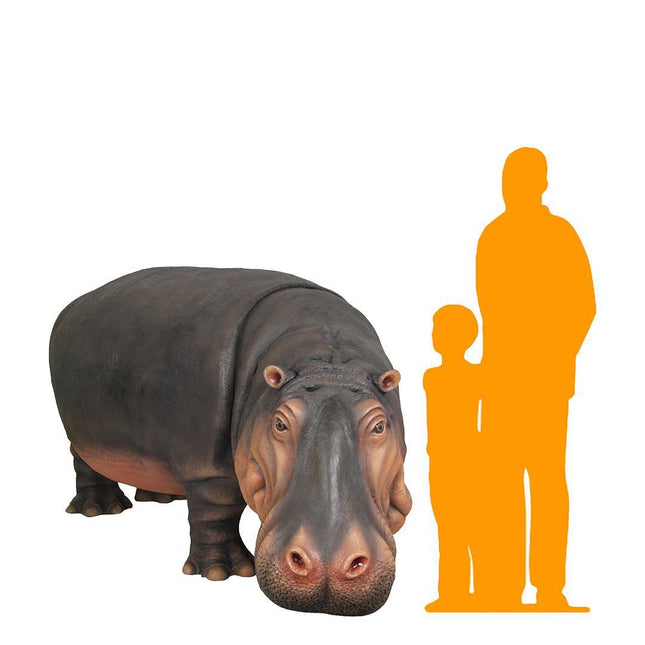 Realistic Hippopotamus Life Size Statue