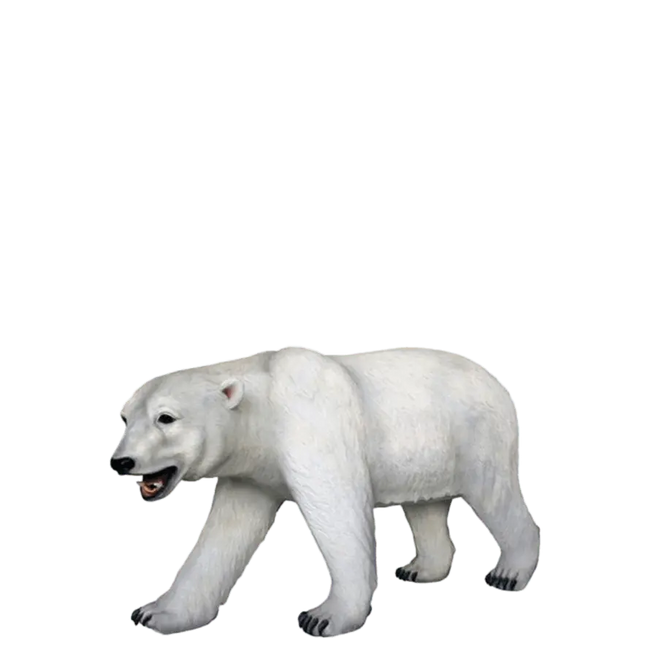 Polar Bear Walking Mouth Open Statue LM Treasures - PT