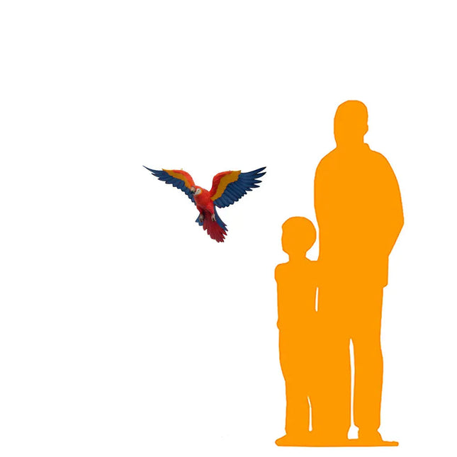 Flying Macaw Parrot Life Size Statue LM Treasures - PT