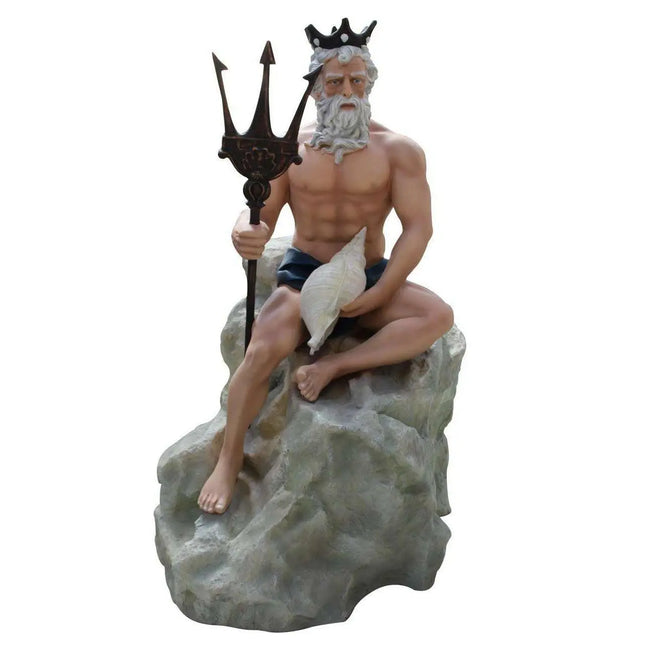 Neptune On Rock Life Size Statue LM Treasures - PT