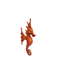 Jumbo Orange Seahorse Statue - LM Treasures 