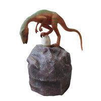 Compsognathus Dinosaur On Rock Life Size Statue - LM Treasures 
