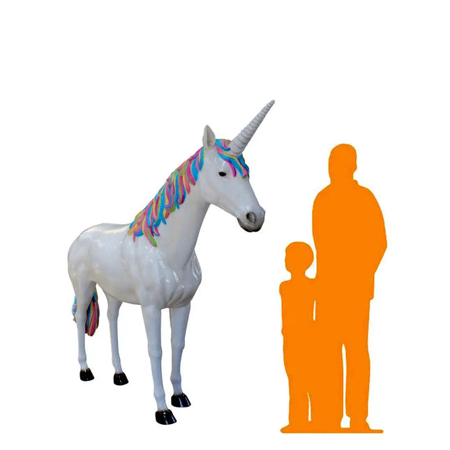 Rainbow Unicorn Life Size Statue LM Treasures - PT