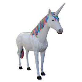 Rainbow Unicorn Life Size Statue - LM Treasures 