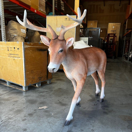 Young Deer Life Size Statue - LM Treasures 
